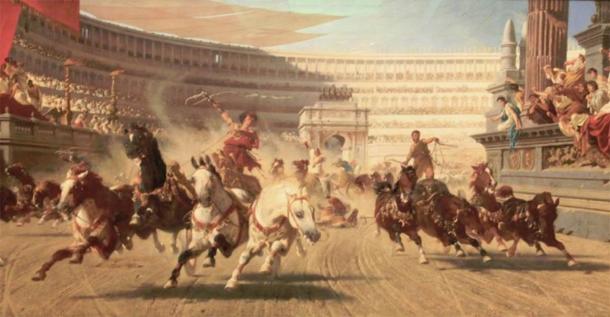 The chariot race was a dangerous and captivating sport. (trolldens.blogspot)