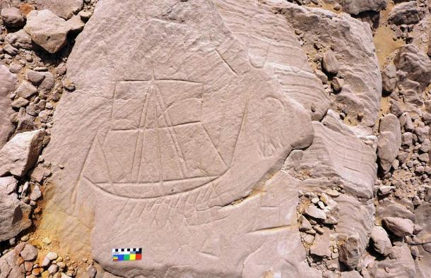 A rock carving found in the Egyptian deserts by Polish researchers. (P. Polkowski / Science in Poland)