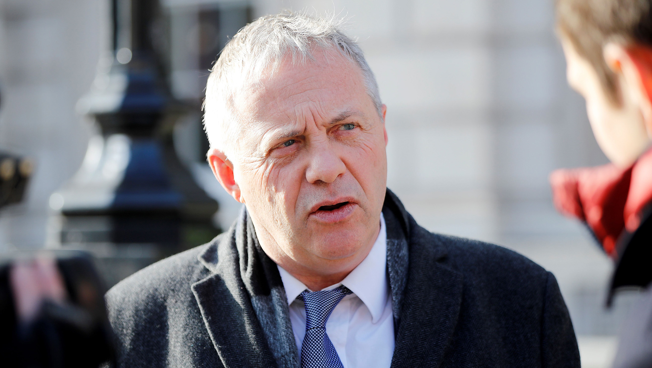 John Mann leaves the Cabinet Office on Whitehall, in central London, the United Kingdom on January 31, 2019. (Tolga Akmen / AFP via Getty Images)