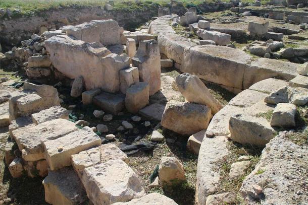 Megalithic ruins at Tas-Silġ, Triq Xrobb l-Għaġin in Marsaxlokk, Malta. (Zugraga/CC BY SA 4.0)