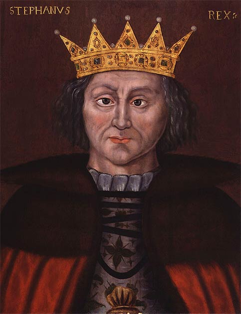 Count Stephen of Blois seizes the throne and is proclaimed King of England. He was supported by his brother, Henry of Blois, Bishop of Winchester, the second richest man in England. (National Portrait Gallery / Public domain)