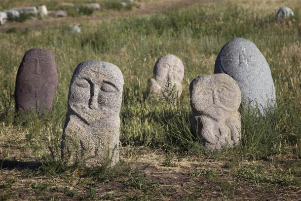 Ancient stone sculptures near Burana Tower (Olga Labusova / Adobe Stock)