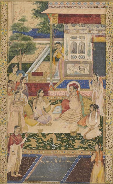 Nur Jahan entertaining Jjahangir and Prince Khurram. Over time, the king increasingly began to rely on her and she would often sit behind the Emperor during court. (Public domain)
