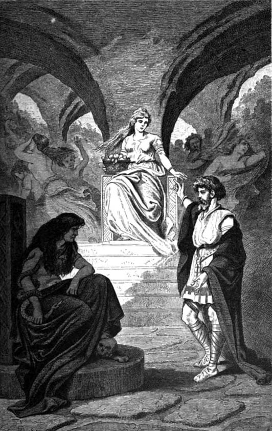 "Heimdallr desires Iðunn's return from the Underworld" (1881) by Carl Emil Doepler.