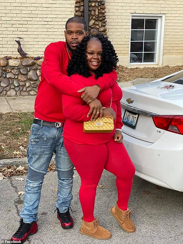 Breonna Taylor is pictured above with her boyfriend Kenneth Walker. He opened fire on the officers who stormed into Taylor's apartment and the officers returned fire
