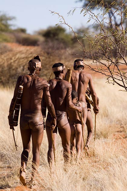 The !Kung San people of the Kalahari desert or Kalahari bushmen worked very little and played a lot! (franco lucato / Adobe Stock)