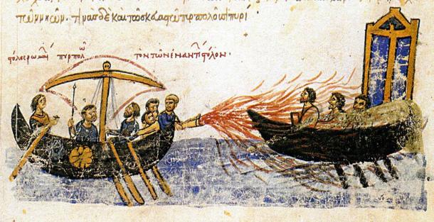 Igor’s fleet was utterly crushed thanks to the use of Greek fire by the Byzantine navy. (Public domain)
