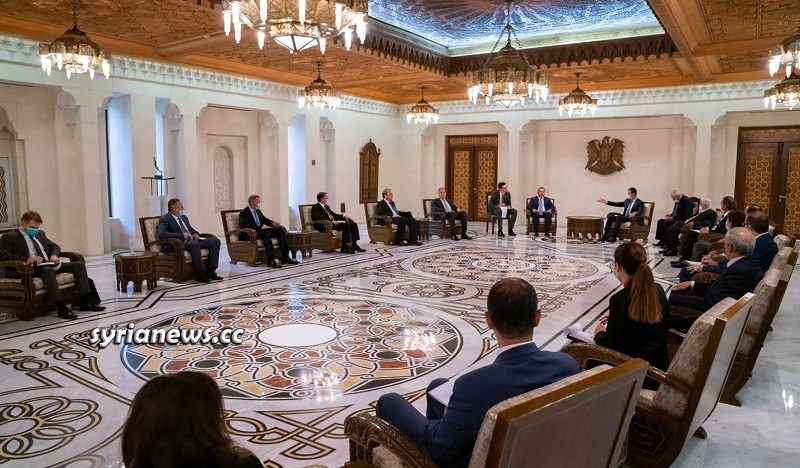 Russian Delegation in Damascus Meet President Assad
