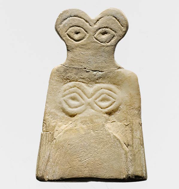 One of the so-called eye-idols found at Göbekli Tepe . (Metropolitan Museum of Art / CC0)