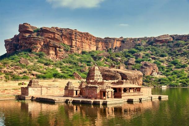 Badami, in the southern state of Karnataka, is a town revered for its breathtaking rock-cut cave and structural Chalukya temples. (Yevgen / Adobe Stock)