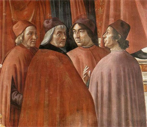Marsilio Ficino was an influential humanist philosopher of the early Italian Renaissance. He revived Neoplatonism and was able to make several vital contributions to the history of Western thought. He can be seen here (on the left) in a fresco entitled the Zachariah in the Temple by Domenico Ghirlandaio. (Public domain)