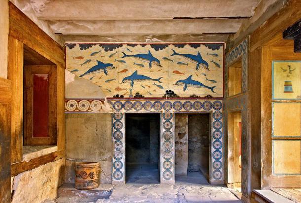 Just one of the fantastic scenes found at the palace of Knossos, Greece, where the Linear A script was once used and lost. (Iraklis Milas / Adobe Stock)