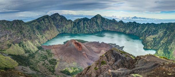 Lake Segara Anak is a crater lake created during the volcanic eruption of Mount Samalas on Lombok Island in Indonesia in 1257. Scientists argue that this eruption could have caused the Little Ice Age. (venca1983 / Adobe Stock)