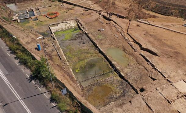 The pool is large and archaeologists are currently left speculating as to its true function. (Soprintendenza Speciale di Roma)