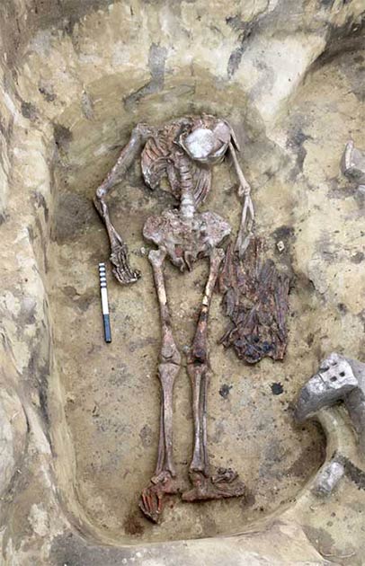 30 – 40 bird beaks and heads were found in another unique Odinov burial. (Novosibirsk Institute of Archeology and Ethnography/ The Siberian Times)