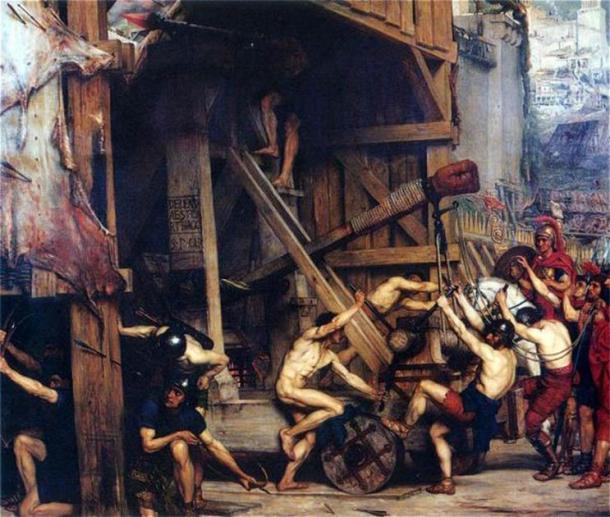 ‘The Catapult’ (1868) by Edward Poynter. (Public Domain)