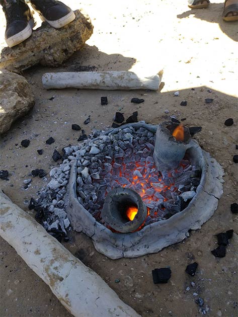 Re-creating the advanced metal furnace of Horvat Beter is just one of the experiments undertaken by Central Timna Valley (CTV) Project of Tel Aviv University (The Institute & Department of Archaeology at Tel Aviv University)