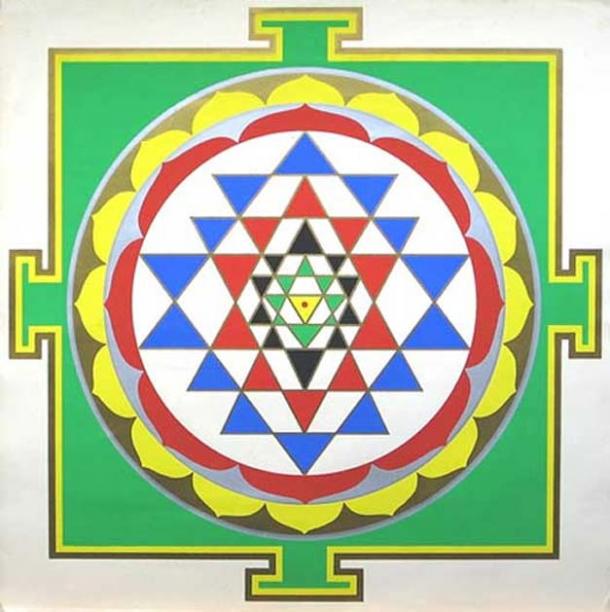 A mandala-yantra design.