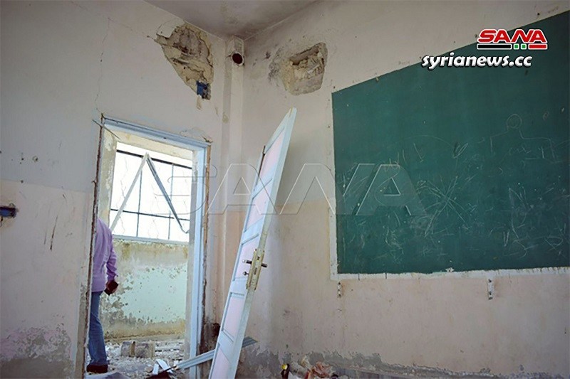 Israel bombed an elementary school in Quneitra sothwest of Syria