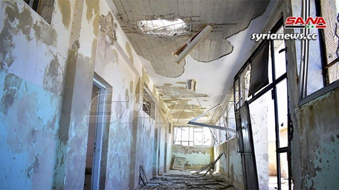 Israel bombed a school in Quneitra southwest of Syria