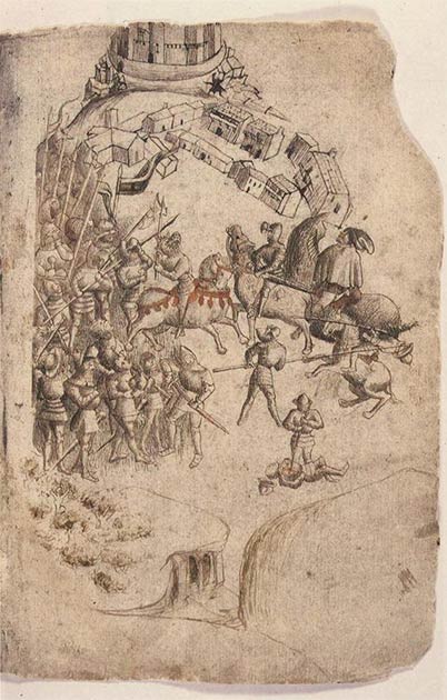 A depiction of the Battle of Bannockburn from a 1440s manuscript of Walter Bower's ‘Scotichronicon.’ This is the earliest known depiction of the battle. (Public Domain)