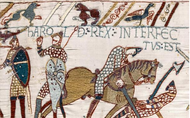 Bayeux Tapestry - The death of King Harold Godwinson at the Battle of Hastings. (Public Domain)