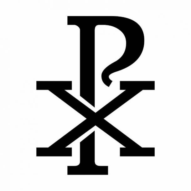 The Chi Rho Christian symbol which is found on the Rivodutri's Alchemical Door in central Italy. (luisrftc / Adobe Stock)