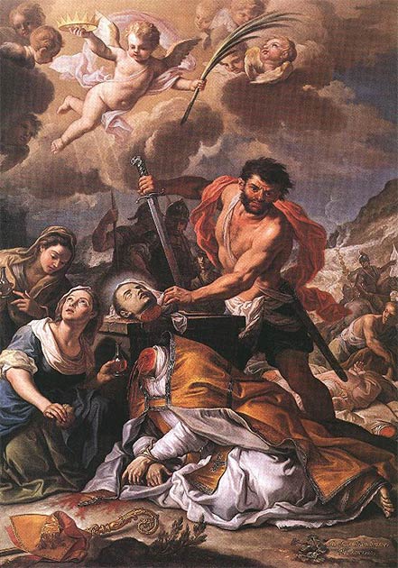 The martyrdom of Saint Januarius as he is beheaded. (Girolamo Pesci / Public domain)