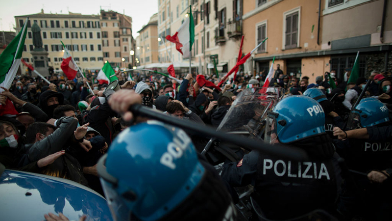 Anti-lockdown demonstrations intensify around Europe