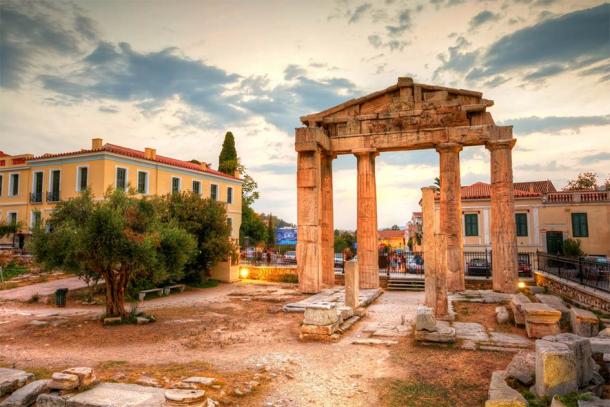 Remains of the Gate of Athena Archegetis and Roman Agora in Athens (milangonda / Adobe Stock)