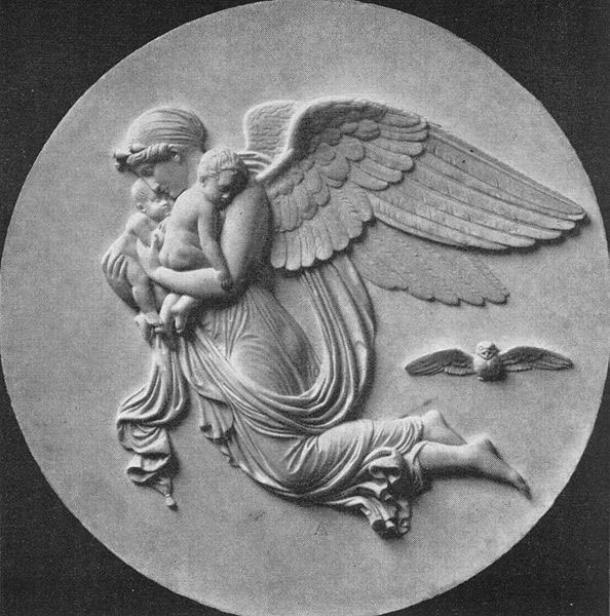 The Night. Marble relief by Bertel Thorvaldsen. (Public Domain)