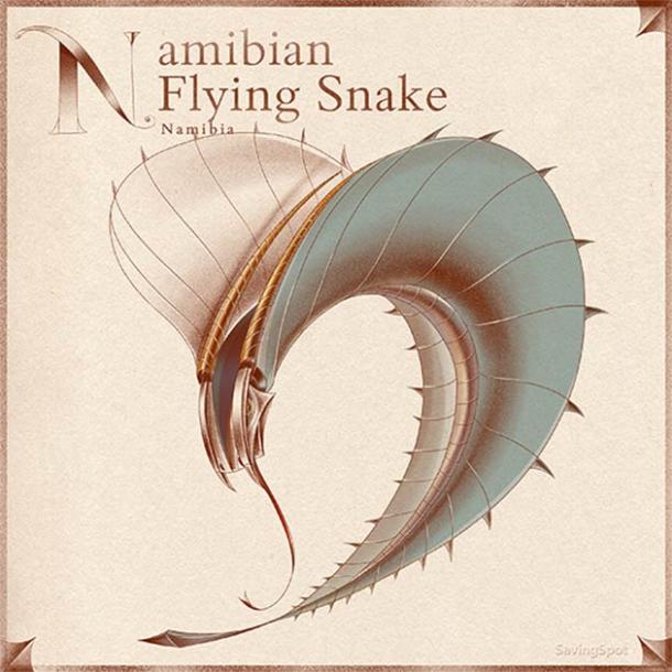 The Namibian Flying Snake. (Laimute Varkalaite/SavingSpot)