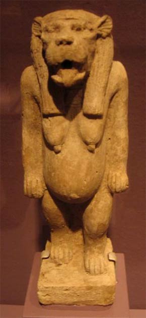 The hippopotamus goddess Tawaret. Was she the mysterious goddess revered by Sobekneferu? Credit: Wiki Commons Agreement, 2020.