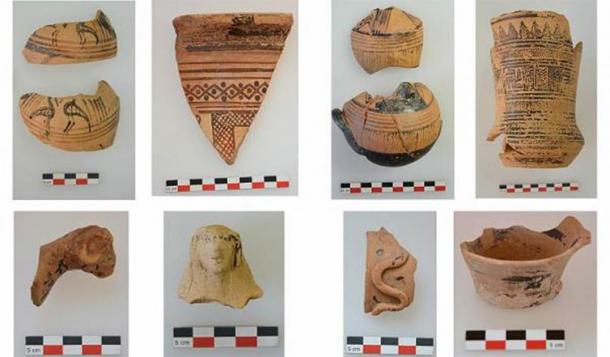 Geometric and Archaic ceramics from the sanctuary. (AMNA/Greek Ministry of Culture)