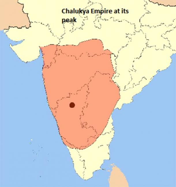 The empire of the Chalukyas at their peak, which also included a fair bit of the Pallava empire. (Kaja.Bhanu7 / CC BY-SA 4.0)