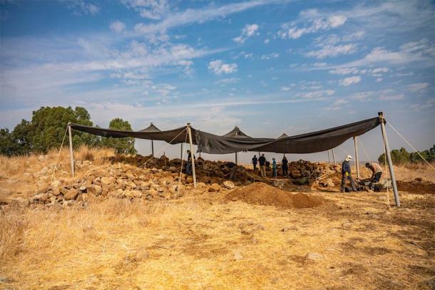 The fort discovered at Golan Heights is now being excavated by the Israel Antiquities Authority. (Yaniv Berman / Israel Antiquities Authority)