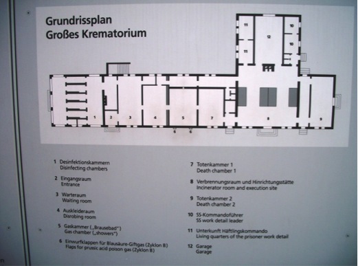Dachau Crematorium floor plan