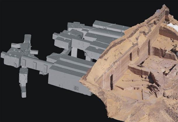 3D model of the tombs at Qubbet-el Hawa created by a process of scanning and digitalization which the team has been conducting since 2014. (Proyecto Qubbet-el Hawa)