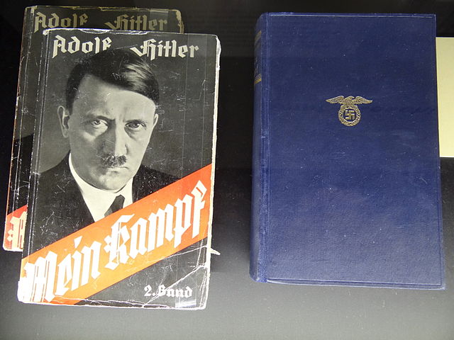 Display copies of Hitler's Mein Kampf