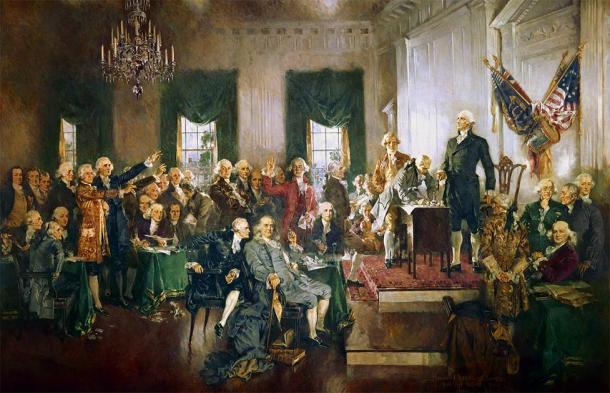 Having been one of the most powerful men of medieval England, the de Clare name would soon be extinguished. Surprisingly enough, his ancestors made it all the way to colonial America. None other than George Washington, the First President of the United States who can be seen in the image presiding at the Constitutional Convention of 1787, is descended from the de Clare family. (Public domain)