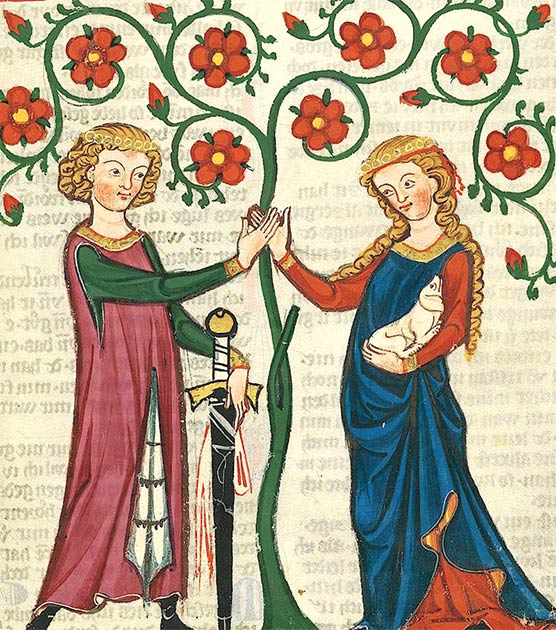 Lovers in the Codex Manesse. (Public domain)