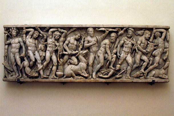 There are several examples in existence of the Hercules Sarcophagus that are not fake. This one from the Palazzo Altemps, Rome, shown from the side, depicts some of The 12 Labors of Hercules. (© José Luiz Bernardes Ribeiro)