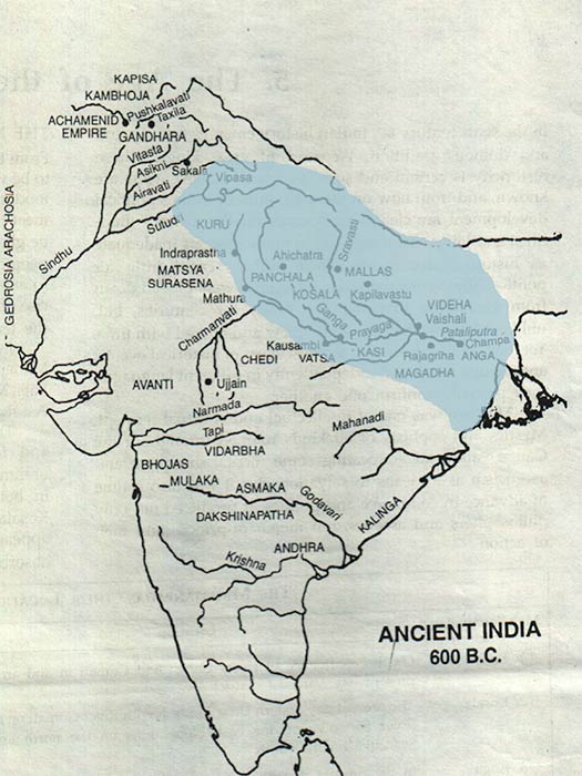 The general territory ruled over by Ajatashatru, second king of the Haryanka dynasty. (Coolnim / CC BY 3.0)