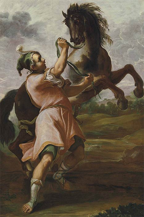 Alexander and Bucephalus by Domenico Maria Canuti (1645 – 1684) (Public Domain)