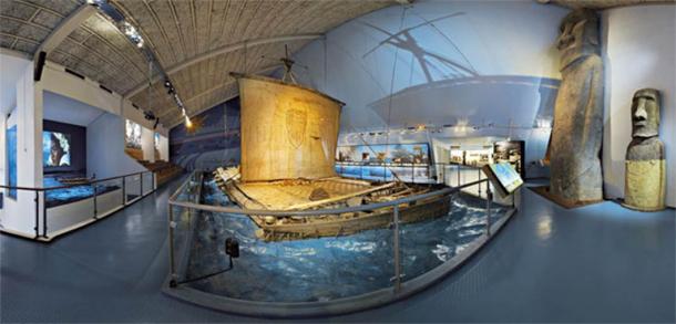 The Kon-Tiki raft in the Kon-Tiki Museum, Oslo, Norway (CC BY-SA 4.0)