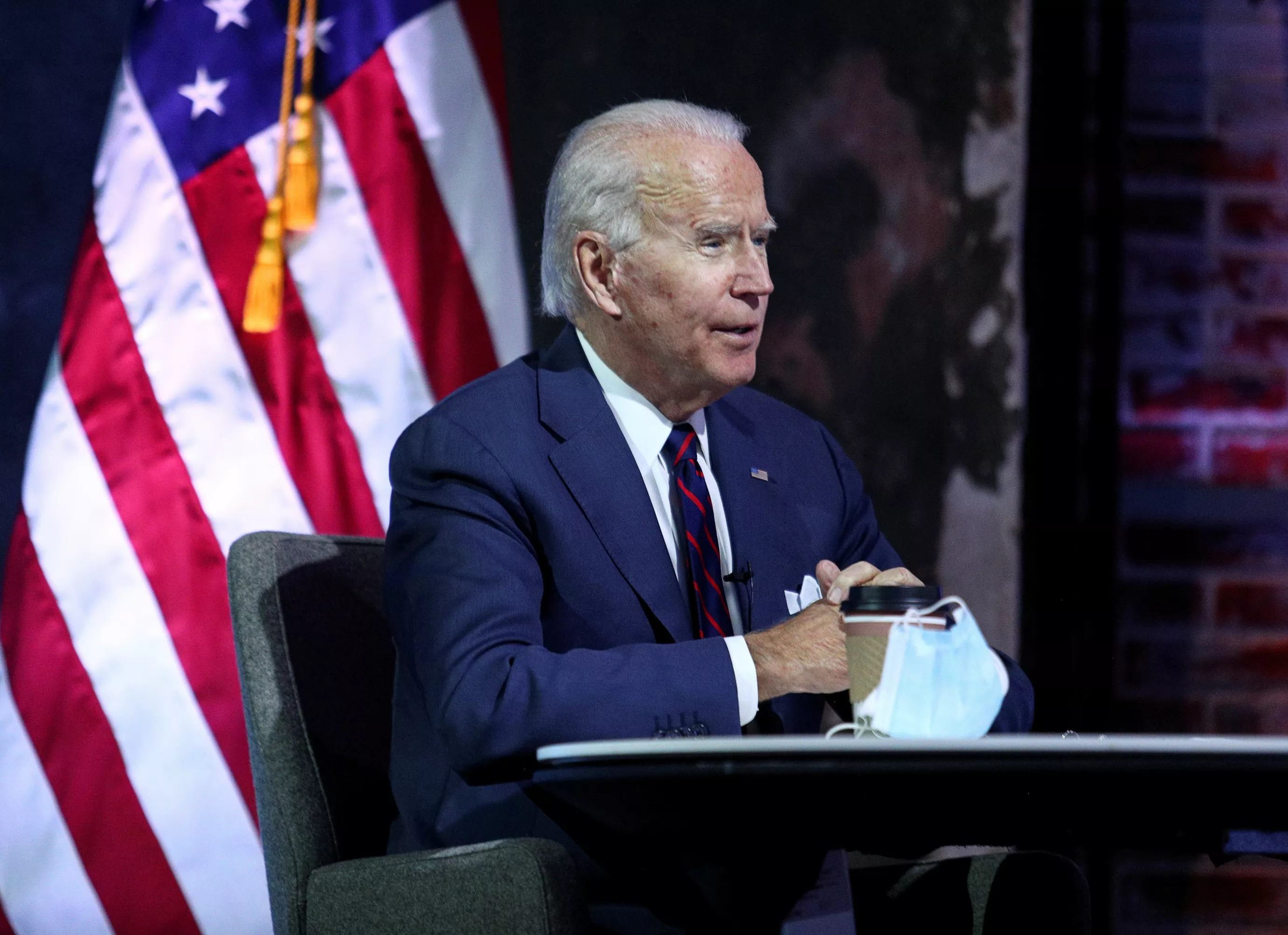 Joe Biden receives a national security briefing in Wilmington, Delaware, U.S., November 17, 2020