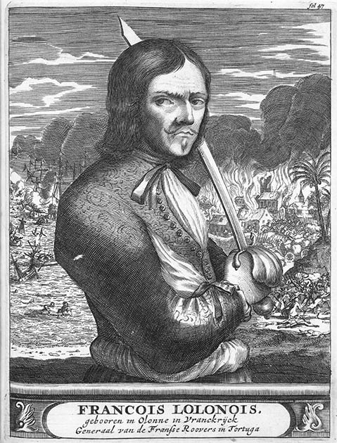François l'Olonnais: The famous pirate of France who was bloodthirsty and was eaten by cannibals in the end. (Public domain)