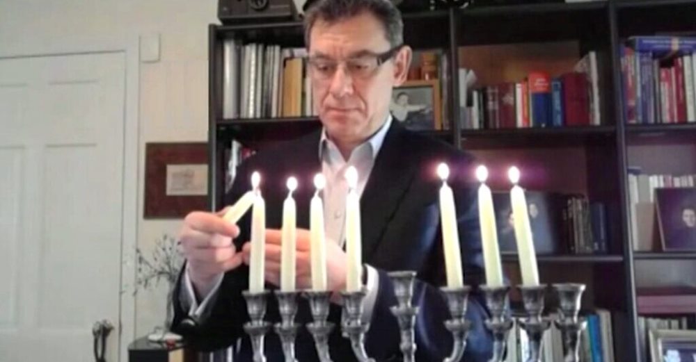ACH (1411) Paul English – Pfizer CEO Albert Bourla Lights Hanukkah Candles For Israeli Embassy