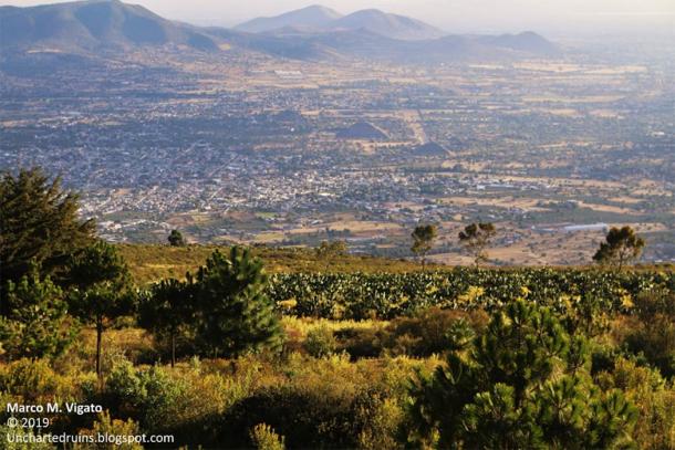 The view over Teotihuacan from the summit of Cerro Gordo. (Image: © Marco M Vigato)