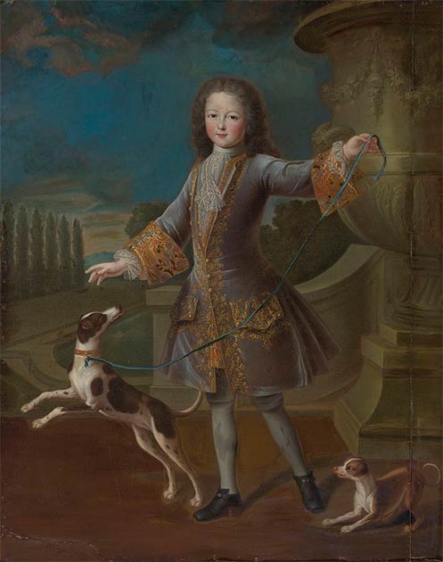 Right: As a boy, Louis XV is also said to have had a whipping boy. (Public domain)